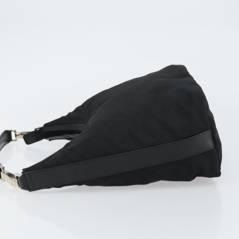 Authentic GUCCI Shoulder Bag Nylon Black Silver 000 0602 3754 - Picture 12 of 16